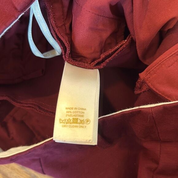 Kate Spade Dennis burgundy straight leg pant size 6 - Picture 8 of 11